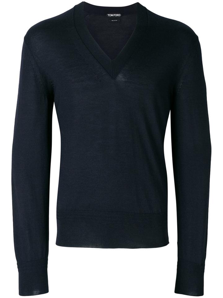 Tom Ford V-neck Sweater - Blue