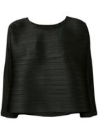 Pleats Please By Issey Miyake A-line Cropped Blouse - Black