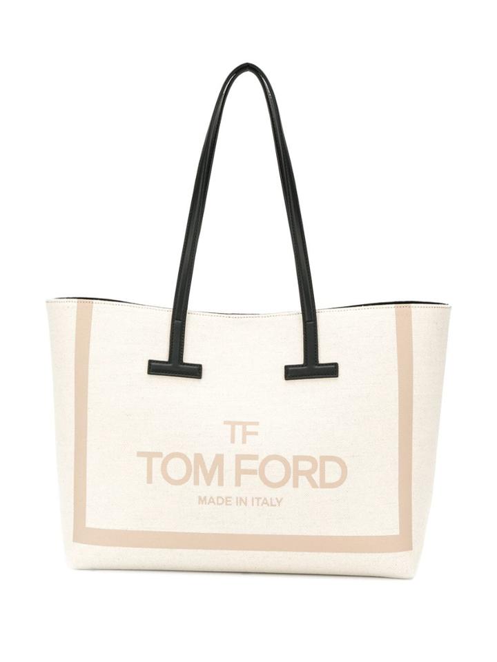 Tom Ford Logo Print Shopper - Neutrals