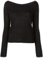 Reformation Long-sleeve Fitted Sweater - Black