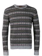 Altea Instarsia Knit Sweater - Grey