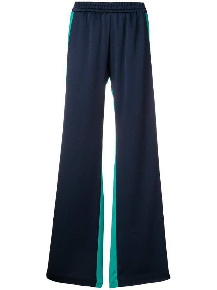 Pinko Side Stripe Wide Leg Joggers - Blue