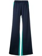 Pinko Side Stripe Wide Leg Joggers - Blue