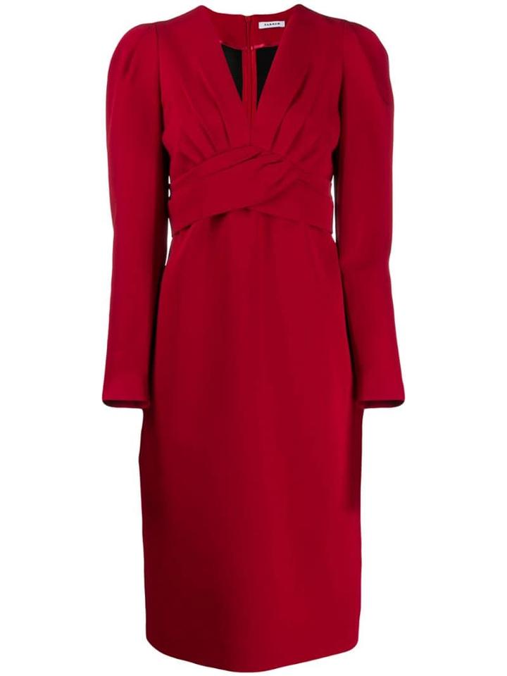 P.a.r.o.s.h. Pleated Cross Dress - Red