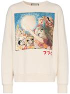 Gucci Manga Print Cotton Sweatshirt - Nude & Neutrals