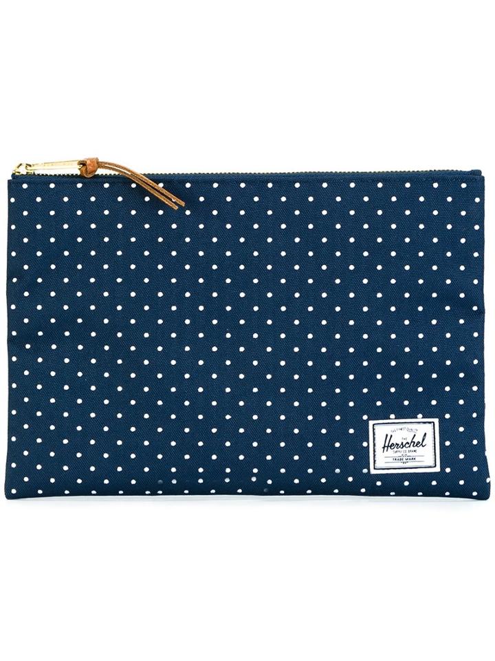 Herschel Supply Co. Polka Dots Clutch, Adult Unisex, Blue, Polyester