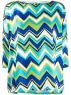 M Missoni Chevron Drape T-shirt - Blue