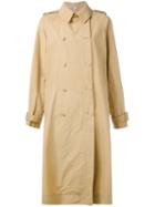 Stella Mccartney - Double Breasted Trench Coat - Women - Polyamide - 38, Nude/neutrals, Polyamide
