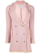 Christian Dior Vintage Fringe Trim Coat, Women's, Size: 36, Pink/purple