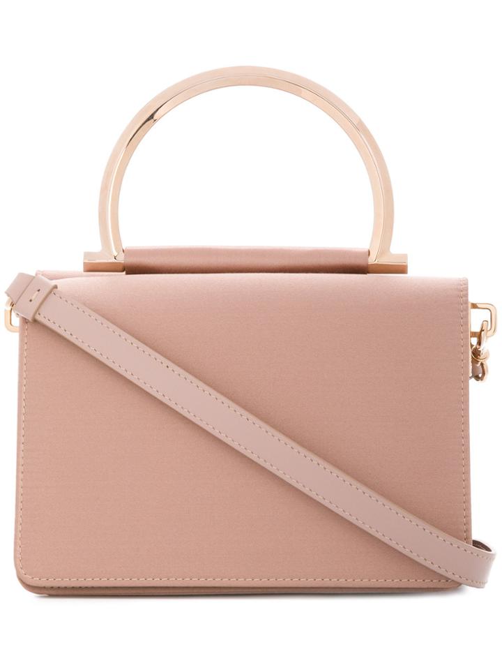 Salvatore Ferragamo Gancio Handle Shoulder Bag - Pink & Purple