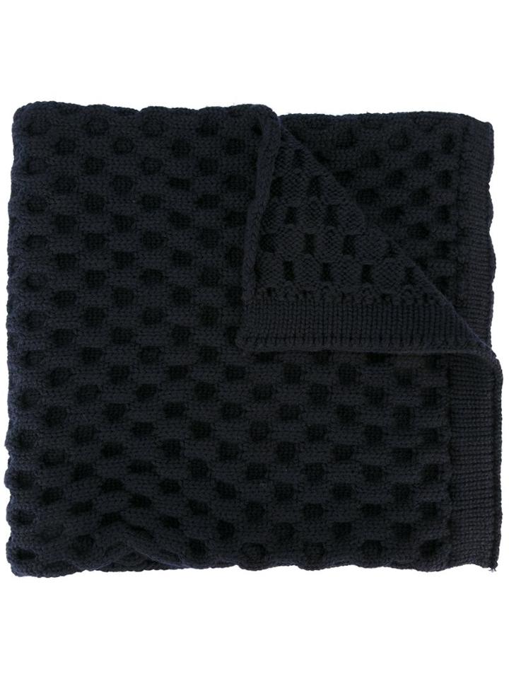 Jil Sander Knit Scarf, Men's, Blue, Wool