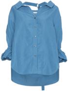 Rejina Pyo Amber Linen Strap Detail Shirt - Blue