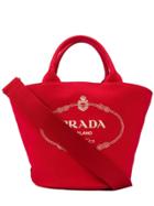 Prada Vintage Logo Shopper Bag - Red