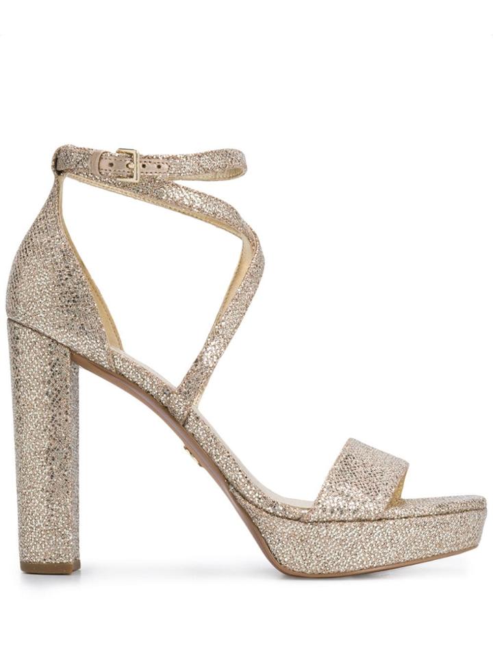 Michael Michael Kors Charlize Platform Sandals - Gold