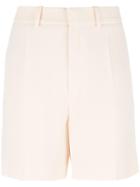 Chloé Embroidered Trim Tailored Shorts - Nude & Neutrals