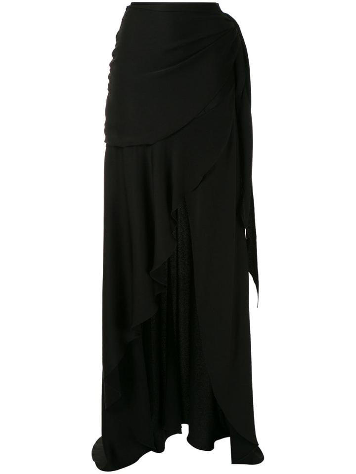 Tufi Duek Draped Asymmetric Skirt - Black