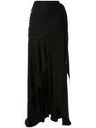 Tufi Duek Draped Asymmetric Skirt - Black