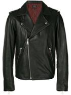 A.p.c. Zipped Leather Jacket - Black