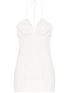 Jacquemus Fitted Halterneck Low Back Dress - White