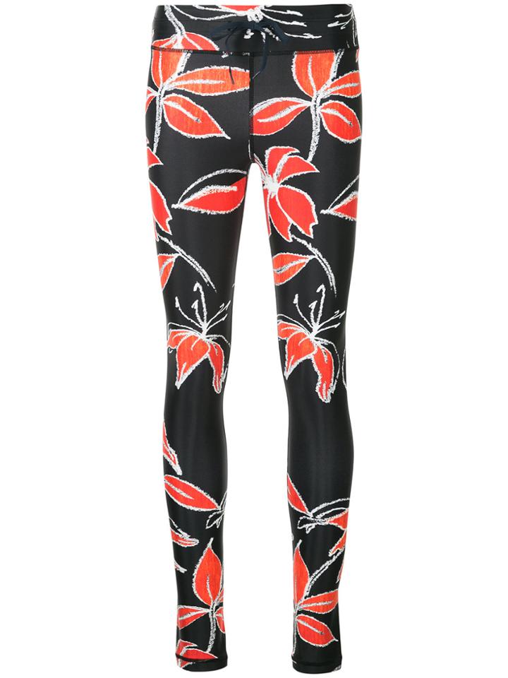 The Upside Floral-print Leggings - Black