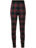 Ermanno Scervino Skinny Fit Plaid Trousers - Black