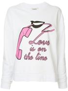 Yazbukey Love Is On The Line Printed Top - White