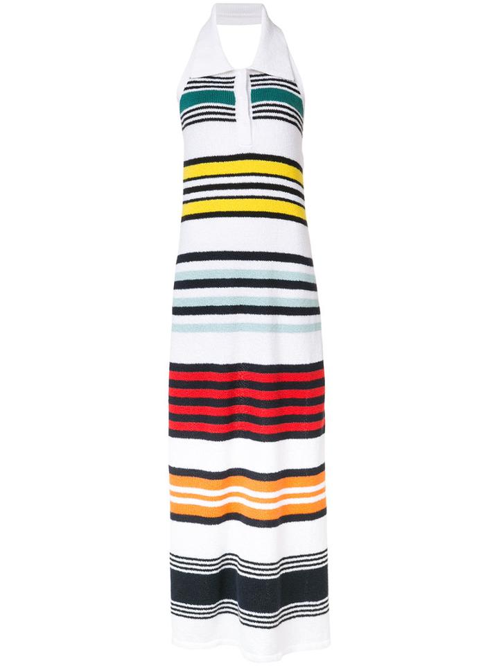 Rosie Assoulin - Rainbow Striped Dress - Women - Cotton - Xs, White, Cotton