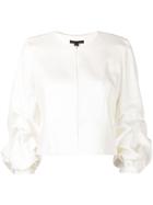 Alberto Makali Ruched Sleeve Jacket - White