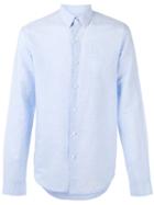 Theory - Rammy Shirt - Men - Cotton/linen/flax - L, Blue, Cotton/linen/flax