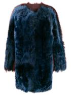 Sofie D'hoore Two-tone Faux-fur Coat - Blue