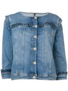 Liu Jo Ruffled Denim Jacket - Blue