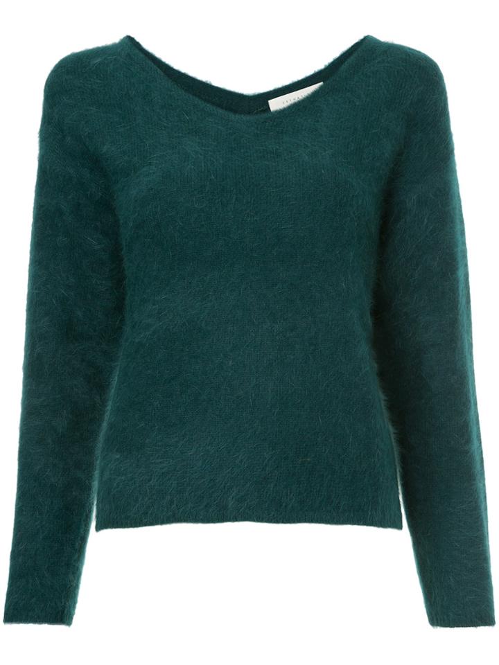 Estnation V-neck Jumper - Green