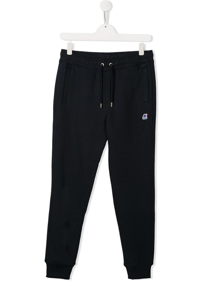K Way Kids Marie Warm Sateen Trackpants - Blue