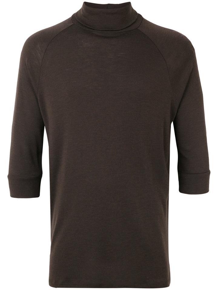 The White Briefs Roll Neck Sweatshirt - Brown