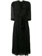 Temperley London Polka Dot Midi Dress - Black
