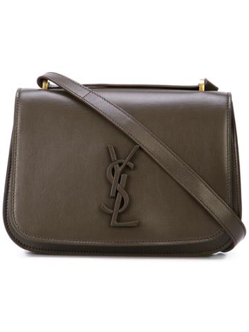 Saint Laurent Spontini Monogram Satchel Bag - Brown