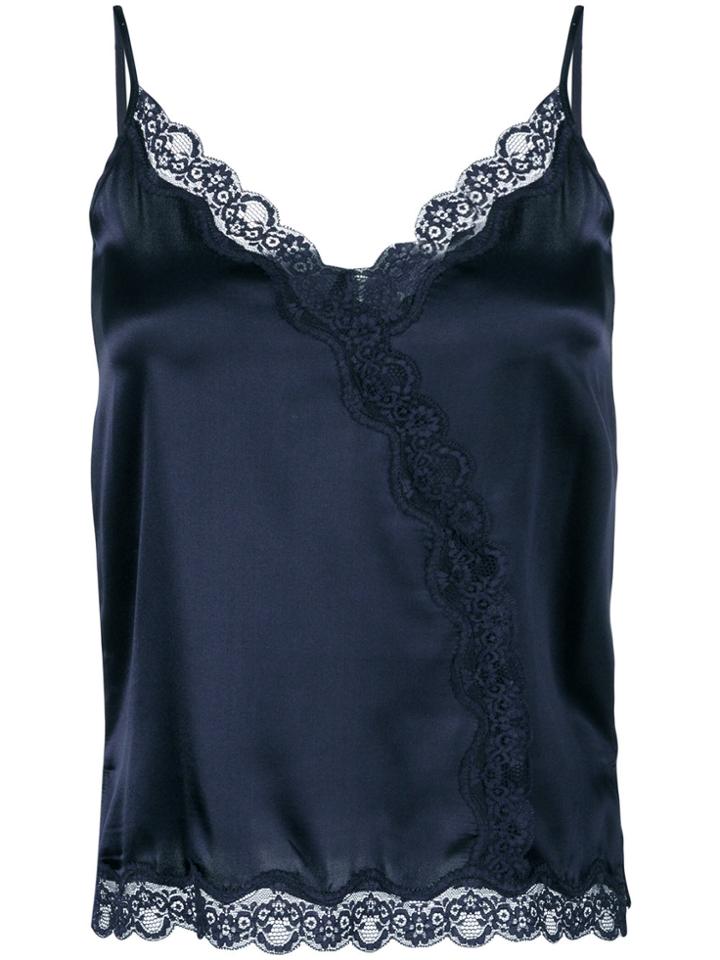 Max & Moi Lace Trim Camisole - Blue