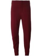 Chloé Cropped Trousers, Women's, Size: 36, Red, Silk/acetate/viscose