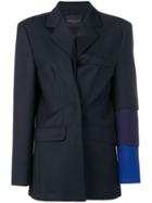 Erika Cavallini Contrast Sleeve Blazer - Blue