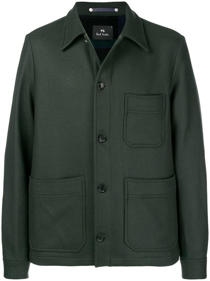 Ps By Paul Smith Single-breasted Fitted Coat - Grey