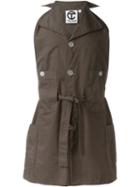 Telfar Sleeveless Belted Jacket, Adult Unisex, Size: Large, Brown, Cotton