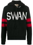 Diadora Swan Stitch-detail Hoodie - Black