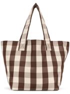 Trademark Small Gingham Grocery Tote - Brown
