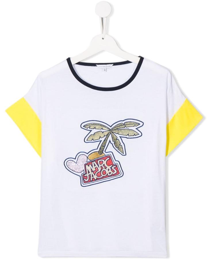 Little Marc Jacobs Contrast Logo T-shirt - White