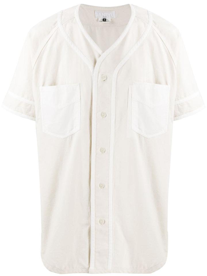 Fumito Ganryu Button Down Soccer Shirt - Neutrals