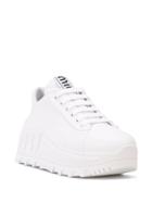 Miu Miu Run Leather Sneakers - White