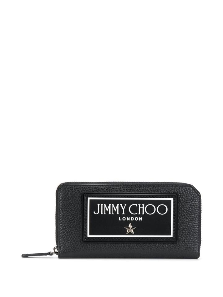 Jimmy Choo Logo Plaque Wallet - Black