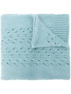 Roberto Collina Perforated Knit Scarf - Blue