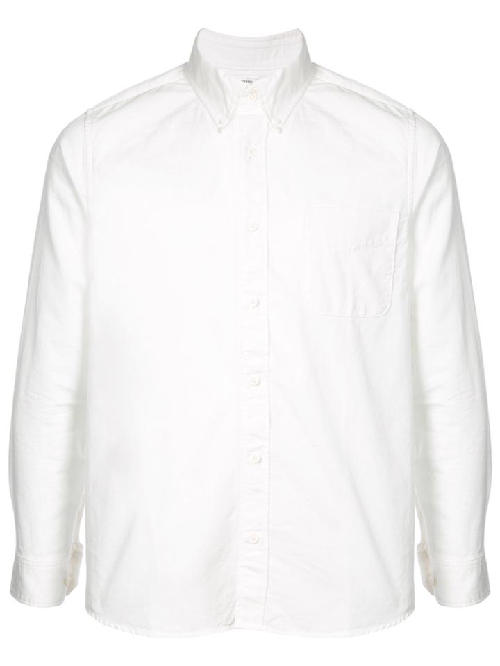 Visvim Striped Elbow Patch Shirt - White