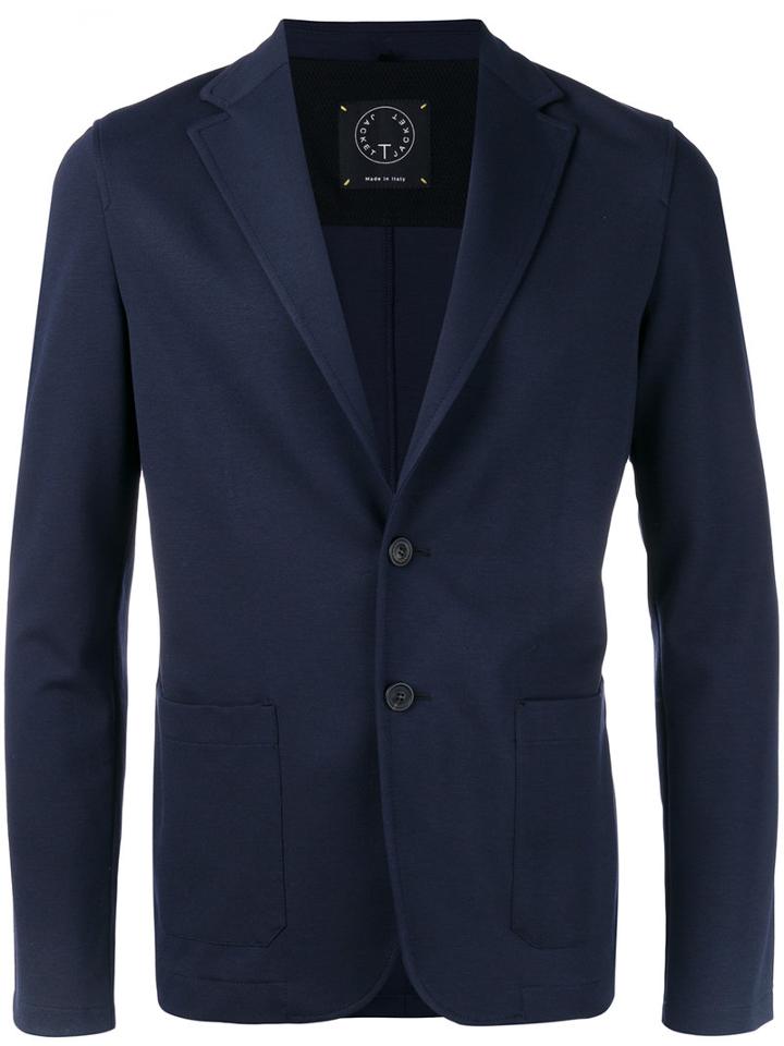 Tonello Classic Blazer, Men's, Size: Large, Blue, Polyamide/spandex/elastane/viscose